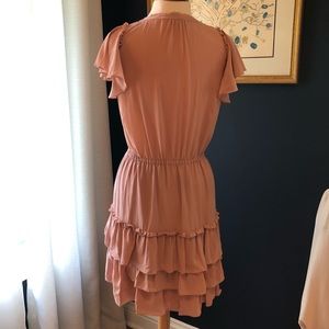 dusty rose silk dress
